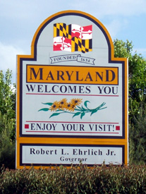 welcome to Maryland